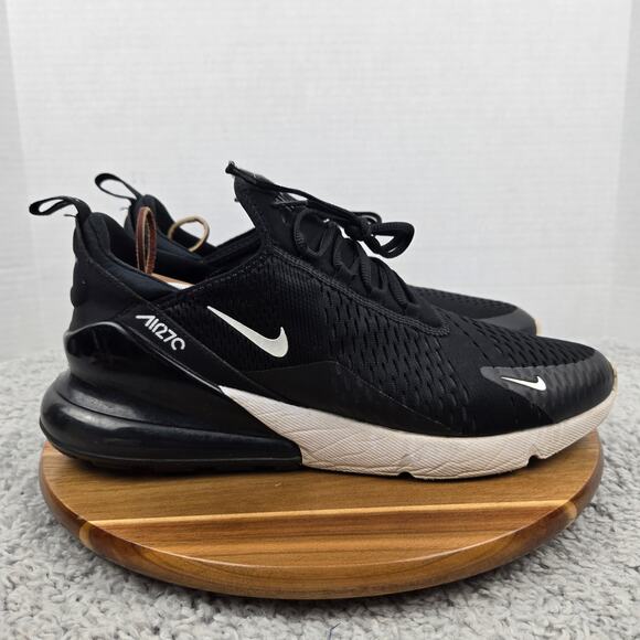 Nike Mens 13 Air Max 270 Black White Low Top Casual Daily Sneaker AH8050-002 - Picture 3 of 12